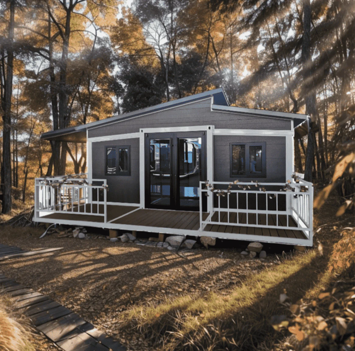 kit Home – 2 Bedroom, Kitchen, Bathroom Floor Plan | 400 Sq. Ft.